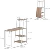 HOMCOM Bureau Pliable Rabattable - Bureau bibliothèque 2 en Voir les images du produit 5