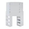 SONNI 141,5 x 54 x 111 cm weiß Schminktisch mit Schubladen, Produktbild-Vorschau 7