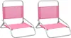 vidaXL Klappbare Strandstühle 2 Stk. Rosa Stoff -  Produktbild-Vorschau 2