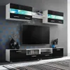 vidaXL TV-Wohnwand-Set 5-tlg. LED-Leuchten Produktbild-Vorschau 2