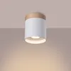 Plafond RIF Weiß 1xGU10 10W Holz/Aluminium 14x12x12cm Produktbild-Vorschau 3