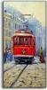 Wandbild Leinwand Bilder mit Uhr 30x60 Straßenbahn in alten Produktbild-Vorschau 1