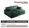 Sofa Cordsofa 2-Sitzer mit Bettfunktion, modernes Produktbild-Vorschau 7
