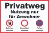 Privatweg Nutzung nur für Anwohner Schild A4 Rückseite Produktbild-Vorschau 1
