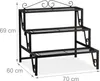 Relaxdays Blumentreppe Metall, 3 Stufen, Outdoor und Produktbild-Vorschau 4