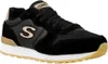 A single black sneaker with gold accents on a white background. Produktbild-Vorschau