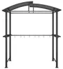 vidaXL Grillpavillon mit Seitenregalen Anthrazit Produktbild-Vorschau 3