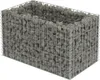 vidaXL Gabbione letto rialzato Acciaio zincato 90×50×50 cm Anteprima dell’immagine prodotto 7