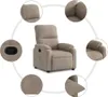 vidaXL Relaxsessel Taupe Mikrofasergewebe Produktbild-Vorschau 5