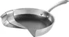 A cutaway view of a stainless steel frying pan with a honeycomb pattern on the interior. Náhľad obrázku produktu