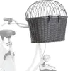 TRIXIE Hundefahrradkorb vorne aus Polyrattan - anthrazit - Produktbild-Vorschau 1