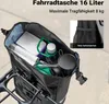 Torba na bagażnik Wiltec czarna, bagażnik rowerowy 16 l, Podgląd zdjęcia produktu 9