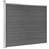 vidaXL Zaunelement Set WPC 353x146 cm Schwarz Produktbild-Vorschau 2