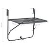 vidaXL Stolik balkonowy czarny 60x40 cm stalowy Podgląd zdjęcia produktu 15