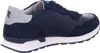 A side view of a blue and gray sneaker. Voir les images du produit