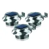 Three solar-powered gutter lights are shown against a white background. Voir les images du produit