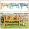 Panchina da giardino KOMFOTTEU in legno di acacia, panchina Anteprima dell’immagine prodotto 7