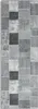 A long, rectangular rug with a patchwork design in various shades of gray and black. Produktbild-Vorschau