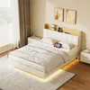 Gepolstertes Bett 160x200 cm aus weißem Polyurethanund Produktbild-Vorschau 2