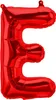 Folienballon Buchstabe E, rot, ca. 40 cm, für Luftbefüllung Produktbild-Vorschau 1
