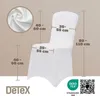DETEX® Stuhlhussen 2er Set Weiß Hochzeit Stretch  Dehnbar Produktbild-Vorschau 3