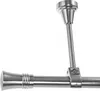 Gardinenstange mit Deckenhalterung I Metall Edelstahl Look Produktbild-Vorschau 1