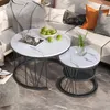 Zestaw dwóch okrągłych stolików kawowych, stoliki do salonu Podgląd zdjęcia produktu 5