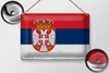 Blechschild Flagge Serbien 30x20cm Flag of Serbia Vintage Produktbild-Vorschau 2
