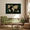 MuchoWow® Poster Weltkarte - Schwarz - Pflanzen 120x80 cm - Produktbild-Vorschau 3