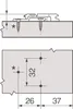 BLUM CLIP ONYX Kreuzmontageplatte, Zink, Schrauben, Distanz Produktbild-Vorschau 2