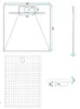 Sprchová vanička REA BAZALT GREY 90x90 Náhľad obrázku produktu 9