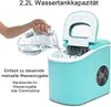 A hand is pouring water into a turquoise ice maker. Náhľad obrázku produktu