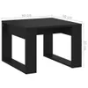 vidaXL Tavolino nero 50x50x35 cm in materiale composito Anteprima dell’immagine prodotto 8