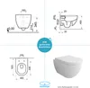Alpenberger Hänge WC Spülrandlos Toilette | Keramik Wand WC Produktbild-Vorschau 7
