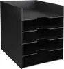 PAPERFLOW Sortierstation Formularbox 5 Fächer schwarz Produktbild-Vorschau 1