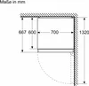 Siemens iQ700 KG49NSBBF Freistehende Kühl-Gefrier-Kombination mit Gefrierbereich unten, 203 x 70 cm, Schwarz Maße von oben Produktbild-Vorschau
