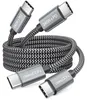 deleyCON 240W USB C Kabel Kurz (2x 0,30m) Schnellladekabel Produktbild-Vorschau 1