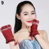 Damen Winter Faux Kaninchen Pelz Kunstleder Fingerlose Produktbild-Vorschau 12