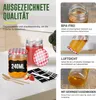 XMTECH 12er Set Sturzgläser 240 ml – Einmachgläser mit rot Produktbild-Vorschau 7