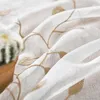 Easy Home Vyšívané voálové záclony – 140 x 145 cm Průhledné Náhled obrázku produktu 9