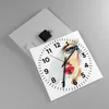 Wanduhr - Quadrat - Glasuhr - Aquarell Frau Mund - 30x30cm Produktbild-Vorschau 2