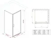 Technical drawing and size chart for a shower enclosure. Produktbild-Vorschau