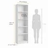 SELO Bibliothèque moderne 50 x 31 x 183 cm – Gris cendré – Voir les images du produit 8