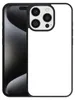 A blank white phone case is shown on a white background, with a portion of a smartphone visible on the left. Anteprima dell’immagine prodotto