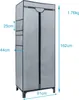 Intirilife Faltschrank 68 x 45 x 175 cm in GRAU - Mit Produktbild-Vorschau 2