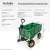 Ruční vozík s vnitřní plachtou max. 550 kg - zelený Náhled obrázku produktu 14