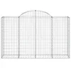 Gabionen mit Hochbogen 9 Stk. 200x50x120/140cm Verzinktes Produktbild-Vorschau 4
