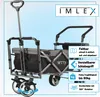 IMLEX Bollerwagen faltbar mit Dach IM-4268 Schwarz | Hohe Produktbild-Vorschau 5
