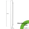 A diagram showing the dimensions of a wall light. Náhľad obrázku produktu