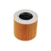 A cylindrical oil filter with an orange pleated filter medium and white and black end caps. Anteprima dell’immagine prodotto